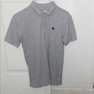 Aeropostale Gray and Black Polo Shirt Classic Design